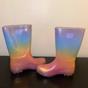 Colorful kids rain boots